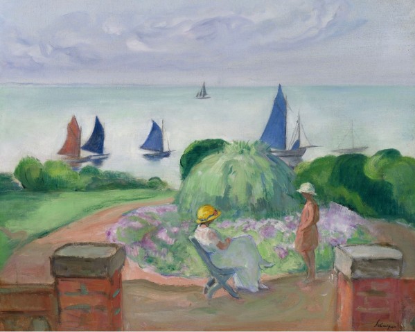 At the Terrace at Prefailles by Henri Lebasque